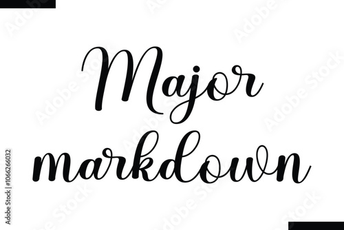 Major markdown Stylish Typography Text On White Background