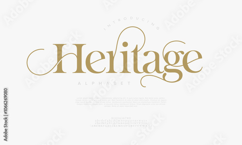 Heritage typography beauty fashion elegant minimalist serif italic fonts decorative wedding vintage retro logos. Minimal luxury font alphabet logo. Vector illustration