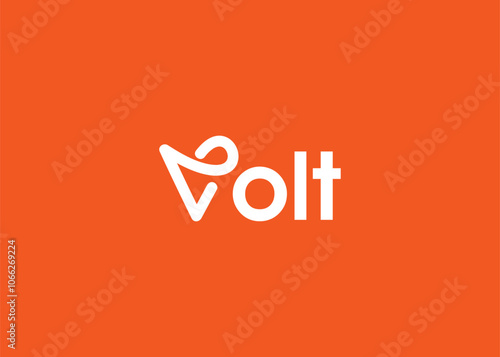 Creative and minimal letter volt logo design. Modern letter mark logo design