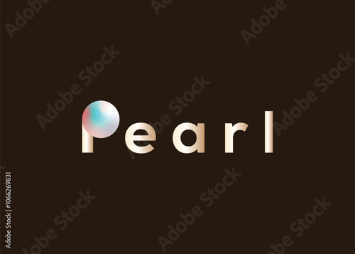 Creative and minimal pearl logo design. Modern colorful pearl logo