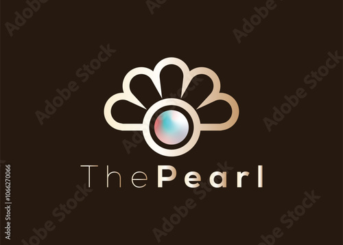 Creative and minimal pearl logo design. Modern colorful pearl logo
