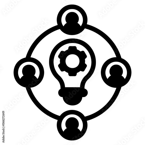 team brainstorm Solid icon