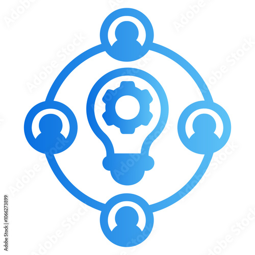 team brainstorm Gradient icon