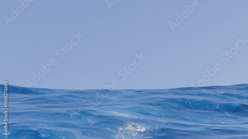 Looping Ocean Animation with Sky Background