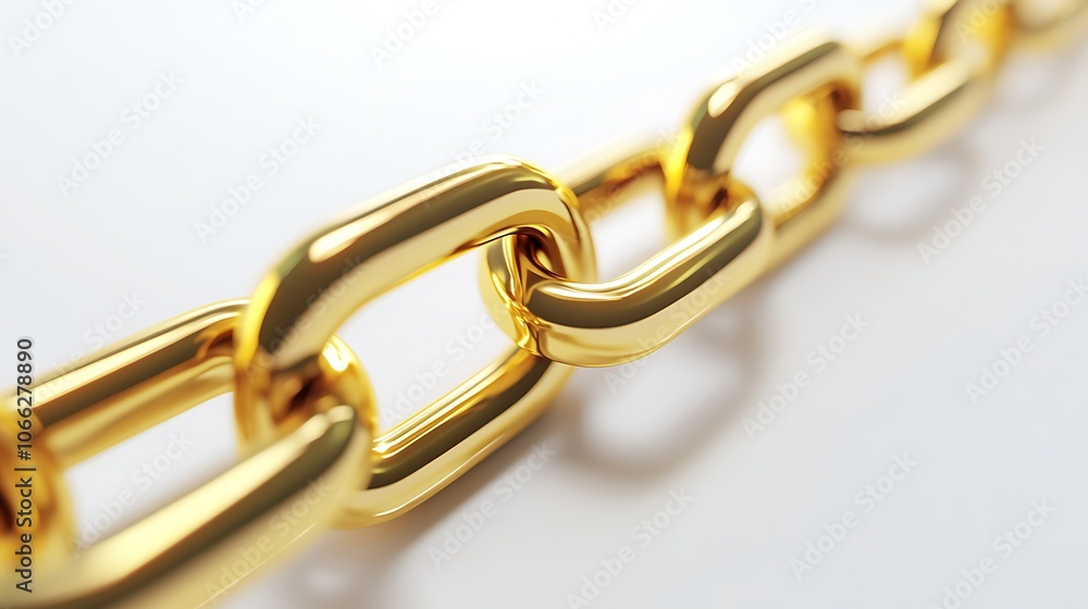 Steel chain on white background Steel chain on white background