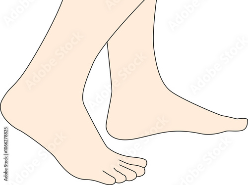 두발 일러스트