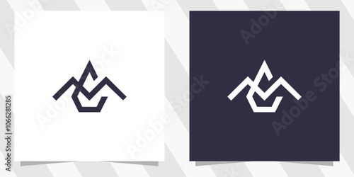 letter mc cm logo design