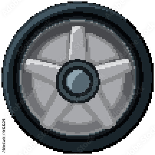 Stylized Car Wheel Illustration