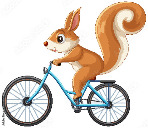 Squirrel Riding a Bicycle Adventure