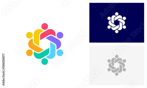 Community logo, teamwork logo design