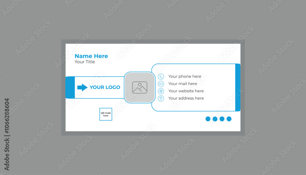Fototapeta premium Minimalistic Email Signature Design in Illustrator EPs