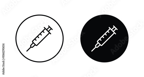 syringe icon set. injection icon vector