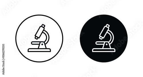 microscope icon set vector