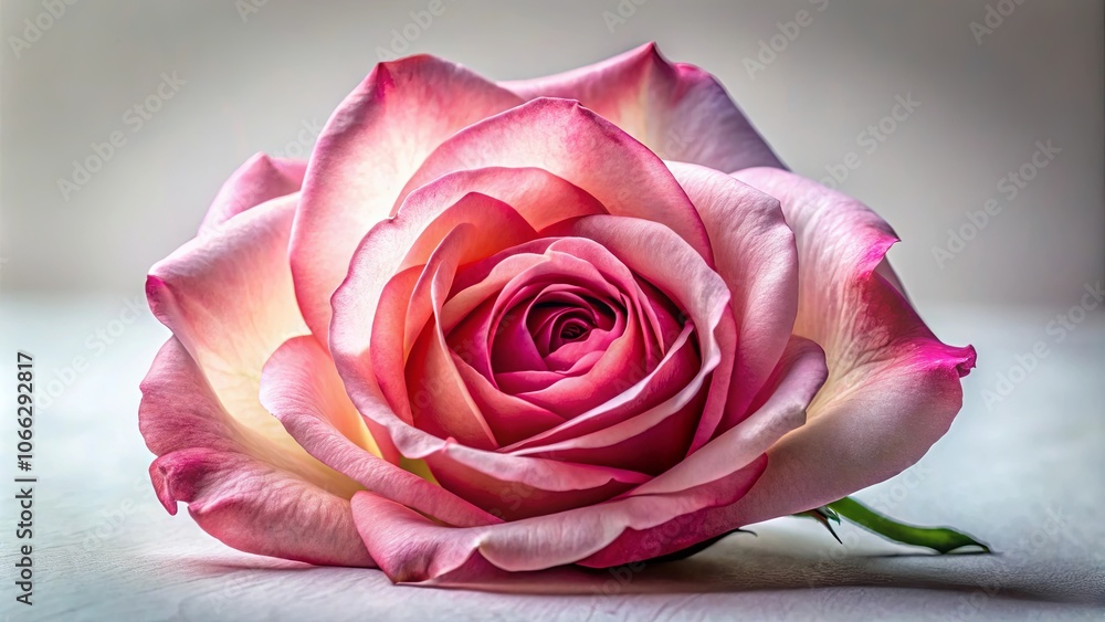 A Single Rose with Delicate Petals and a Soft Pink Hue, a Symbol of Love, Beauty, and Tranquility A Single Rose with Delicate Petals and a Soft Pink Hue, a Symbol of Love, Beauty, and Tranquility
