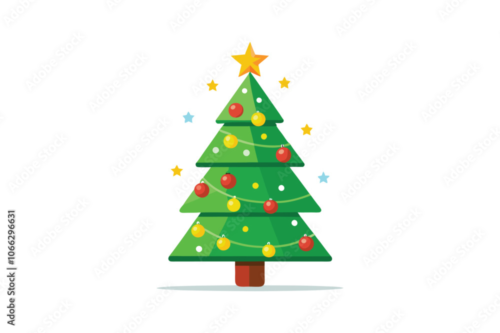 Obraz premium Christmas tree vector illustration, Christmas tree vector 
