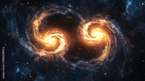 Intertwined Spirals Representing Parallel Universes