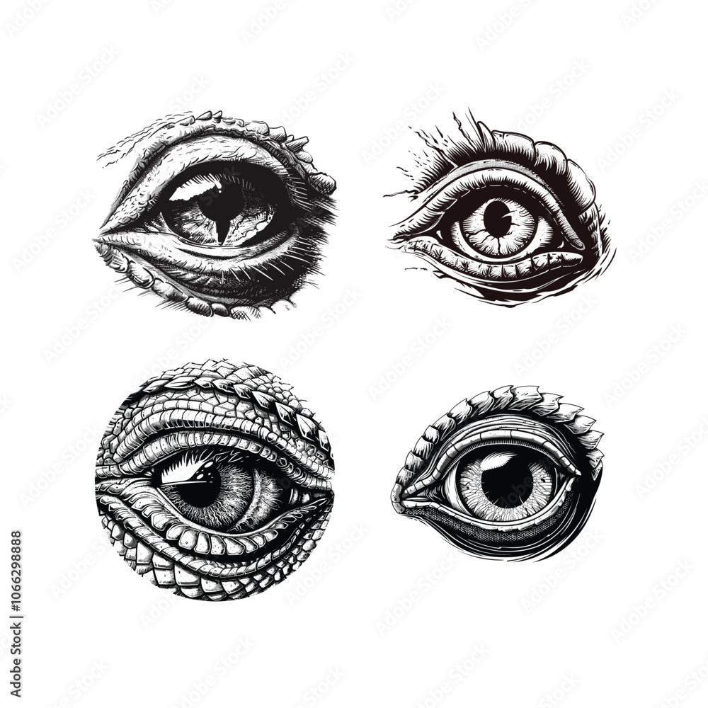 Fototapeta premium Dragon eye logo design vector