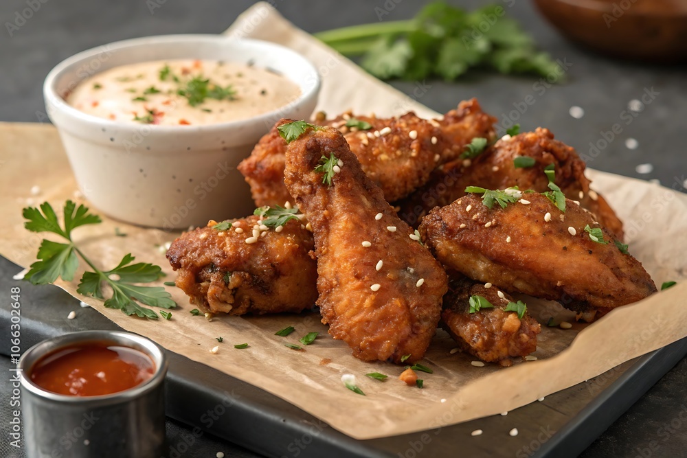 Fototapeta premium deep fried wings 
