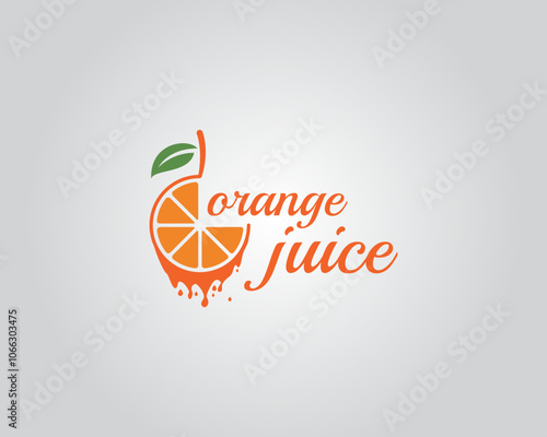 creative orange with water dripping below the logo design