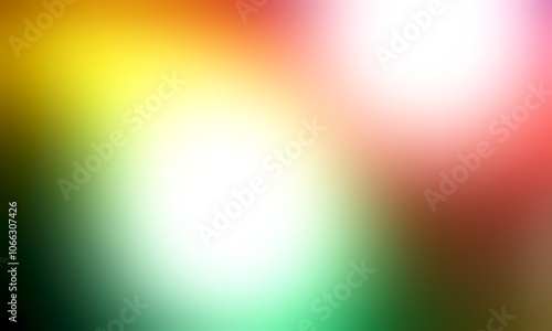 Abstract blurred background image of green, yellow, red colors gradient used as an illustration. Designing posters or advertisements.