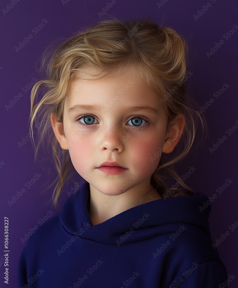 Enchanting Portrait of an Ethereal Child with Captivating Blue Eyes Enchanting Portrait of an Ethereal Child with Captivating Blue Eyes