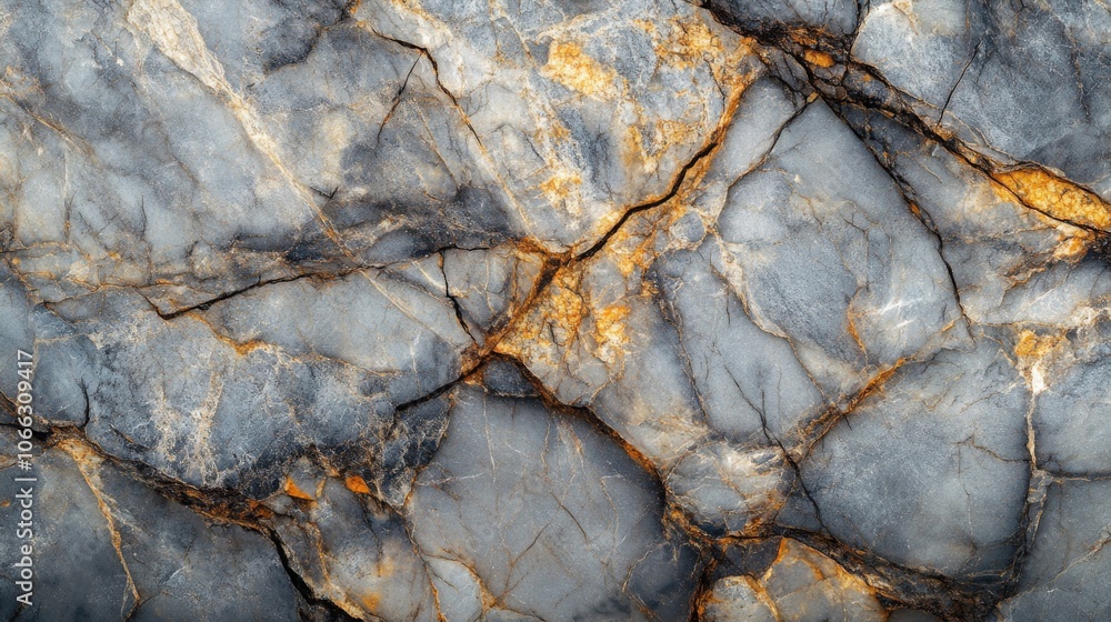 Fototapeta premium Gray and Gold Veined Marble Texture