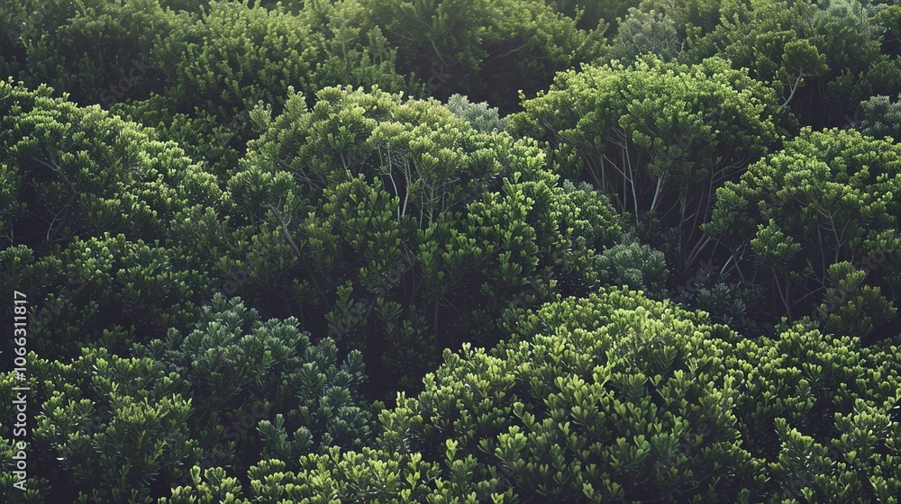 Lush Green Forest Canopy: A Close-Up View of Nature's Beauty Lush Green Forest Canopy: A Close-Up View of Nature's Beauty
