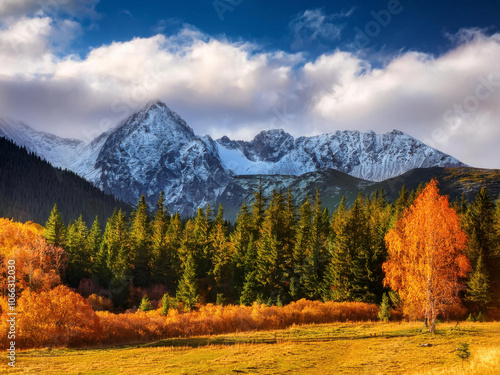 autumn landscape in the mountains