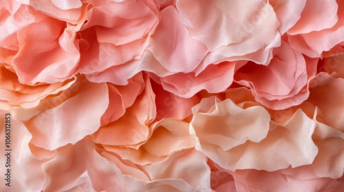 Wallpaper Mural Close-up Texture of Soft Peach-Colored Fabric Petals Torontodigital.ca