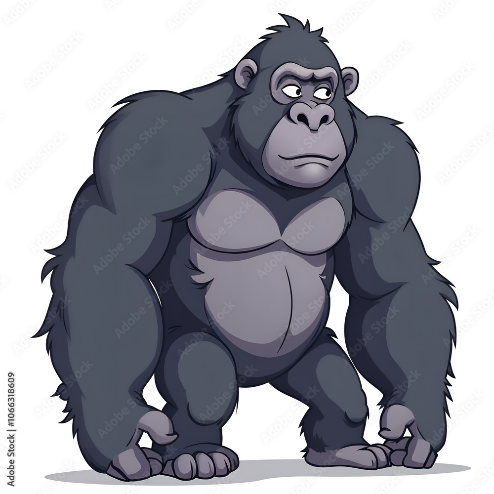 Naklejka premium Strength and determination emanates from this very powerful and resolute creature, digital illustration of character design concept.
