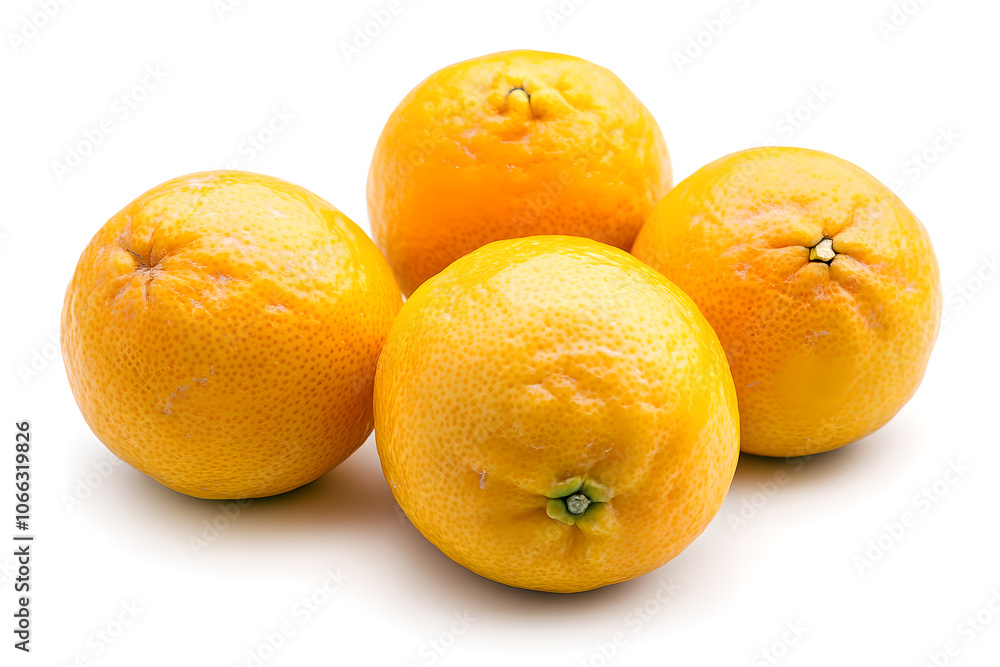 The image presents four bright orange oranges clustered together, emphasizing their vibrant color and smooth texture, set against a clean, white background. The image presents four bright orange oranges clustered together, emphasizing their vibrant color and smooth texture, set against a clean, white background.
