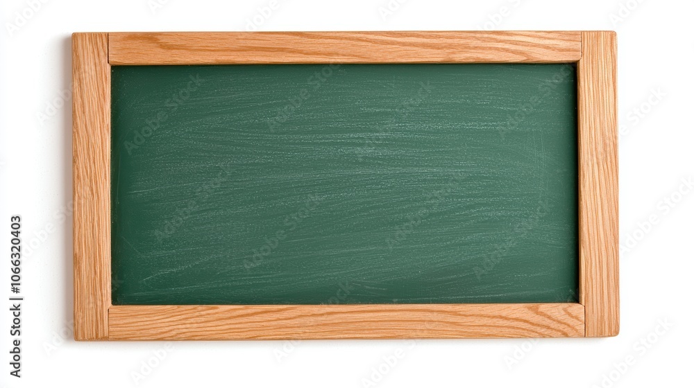 Blank Green Chalkboard with Wooden Frame for Use Blank Green Chalkboard with Wooden Frame for Use