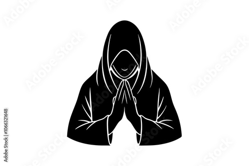 Prayer | isolated vector illustration on white background 