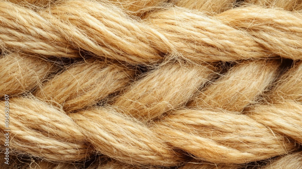 Fototapeta premium Close-up of Intertwined Light Brown Threads