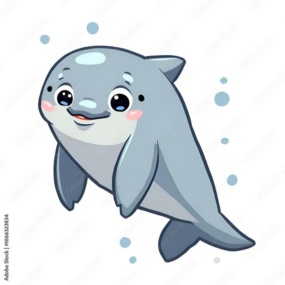 Swim into joy with the charming smile of a playful dolphin underwater, digital illustration of character design concept. Swim into joy with the charming smile of a playful dolphin underwater, digital illustration of character design concept.