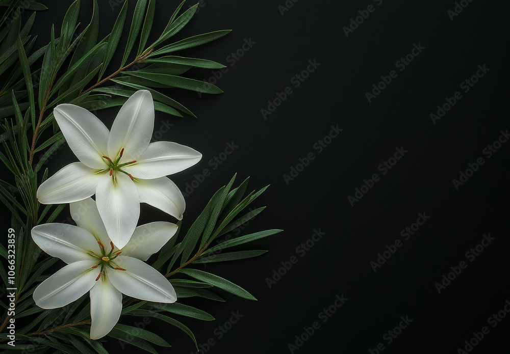 flowers on green background flowers on green background