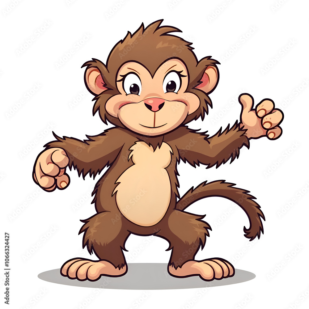 Obraz premium Embrace your inner playfulness and let joy swing into your life today , digital illustration of cartoon character design concept.