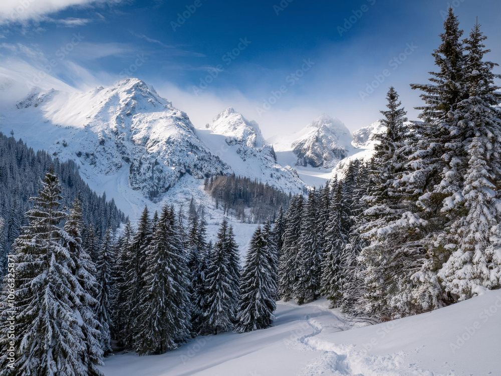 Fototapeta premium snow covered mountains