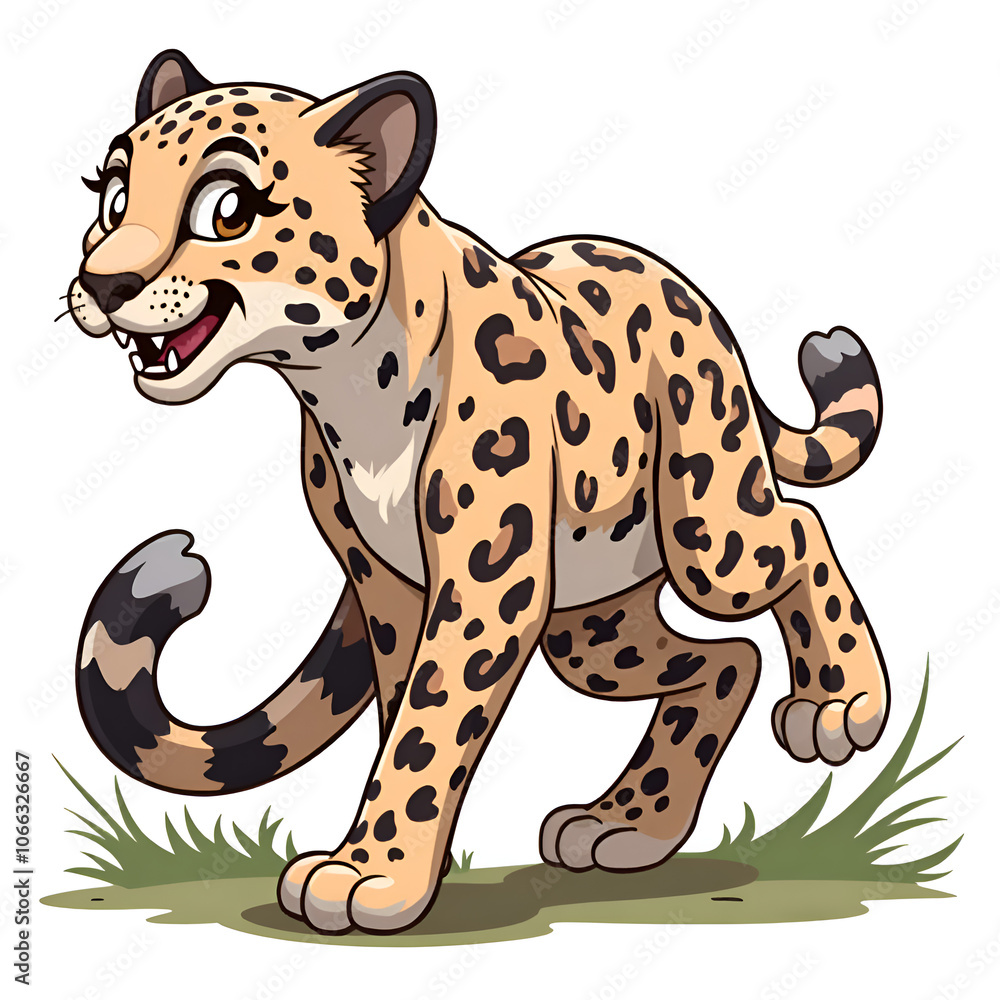 Embrace the joy and playfulness of a vibrant cartoon leopard in motion, digital art of cartoon character concept. Embrace the joy and playfulness of a vibrant cartoon leopard in motion, digital art of cartoon character concept.