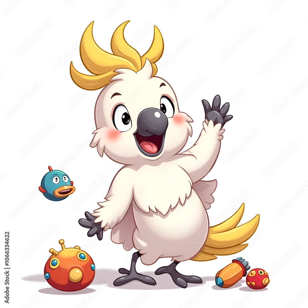 Obraz premium This whimsical bird character invites joy and creativity into our imaginations, digital illustration of character design concept.