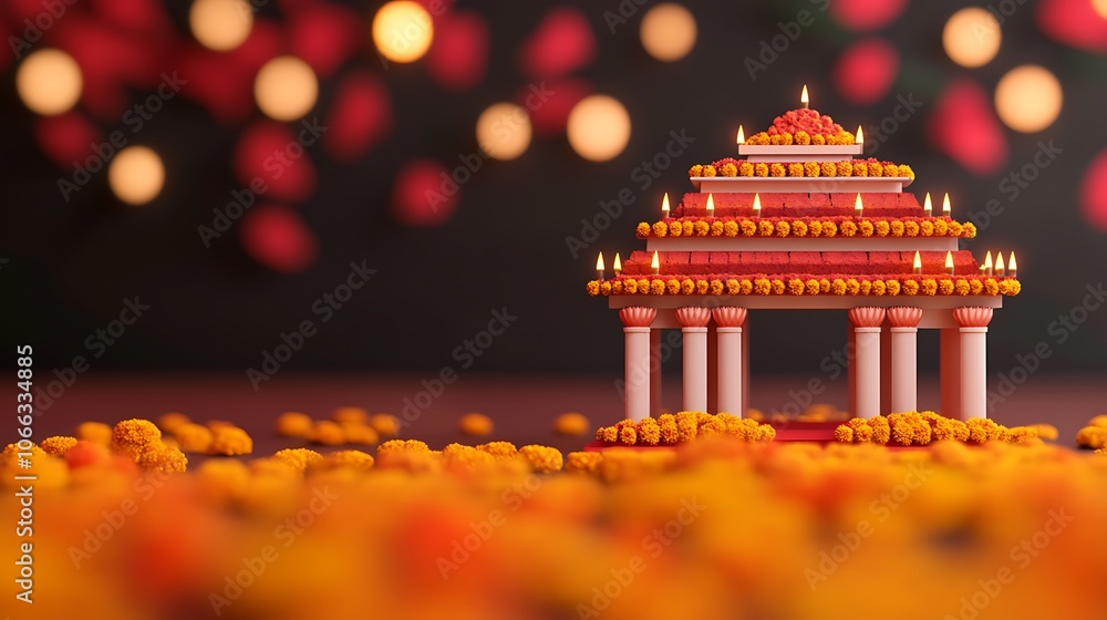 Fototapeta premium Small Decorative Temple for Celebrations and Ceremonies