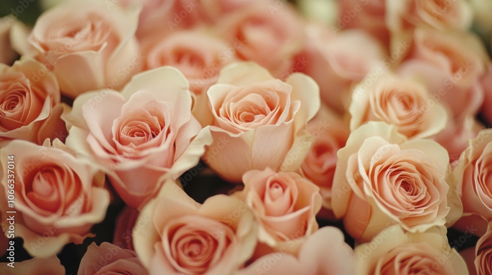 A Close-Up View of Delicate Pink Roses A Close-Up View of Delicate Pink Roses