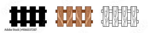 fence, picket wood outline, silhouette fence panel, wooden fence clip art