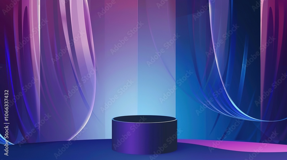 Curved Line Display Stand Background - a sleek and modern visual. The curved lines create a stylish and dynamic presentation. Curved Line Display Stand Background - a sleek and modern visual. The curved lines create a stylish and dynamic presentation.