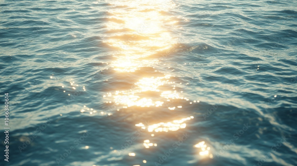 Sunlight Reflecting on Rippling Ocean Water Sunlight Reflecting on Rippling Ocean Water