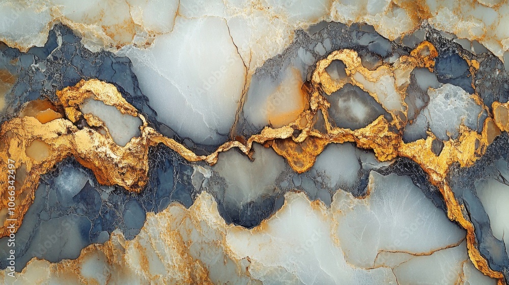 Abstract Marble Pattern with Gold Veins Abstract Marble Pattern with Gold Veins
