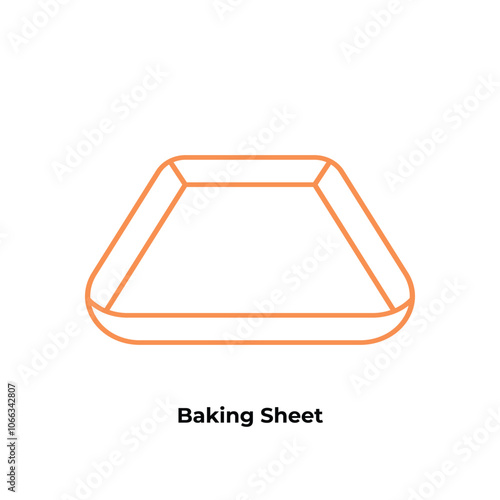 baking sheet vector art for kitchen and cooking illustration