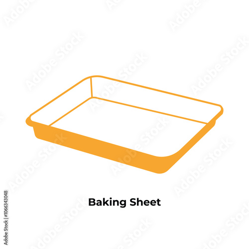 baking sheet vector art for kitchen and cooking illustration