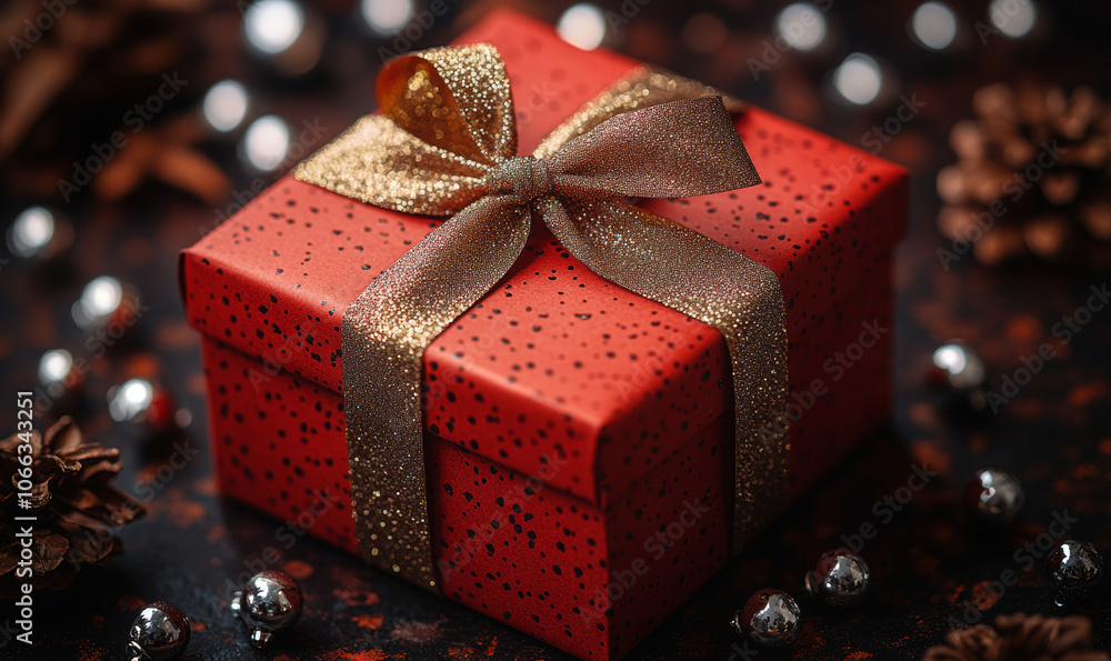 a classic red heart-shaped gift box tied with a luxurious red satin ribbon a classic red heart-shaped gift box tied with a luxurious red satin ribbon
