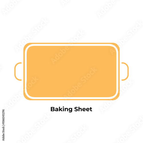 baking sheet vector art for kitchen and cooking illustration